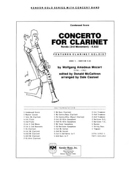 Concerto For Clarinet/Rondo (Mvt. 3, K622) (Score)
