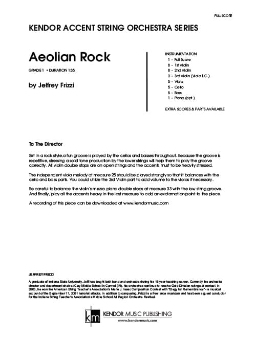 Aeolian Rock (Score)