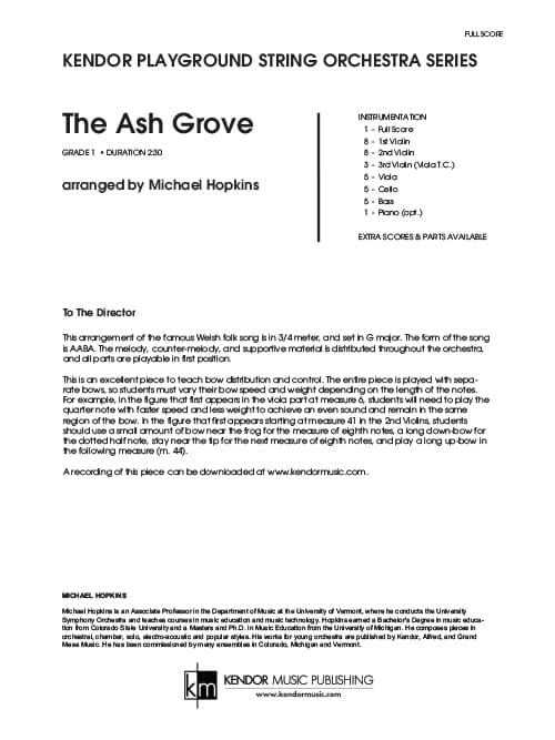 Ash Grove, The (Score)