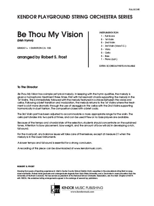 Be Thou My Vision (Irish Hymn) (Score)