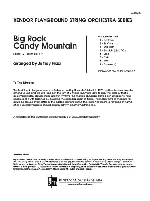 Big Rock Candy Mountain (Score)