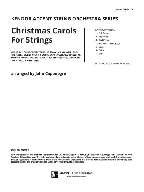 Christmas Carols For Strings (Score)