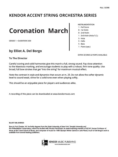 Coronation March (Score)