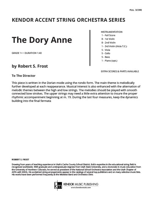 Dory Anne, The (Score)