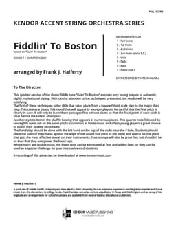 Fiddlin' To Boston (Score)