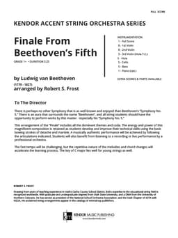 Finale From Beethoven's Fifth (Score)