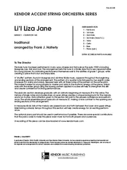 Li'l Liza Jane (Score)