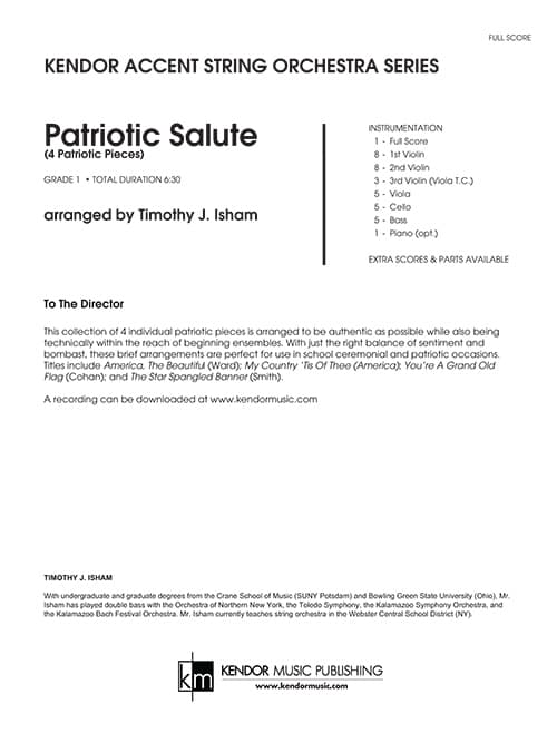 Patriotic Salute (4 Patriotic Pieces) (Score)