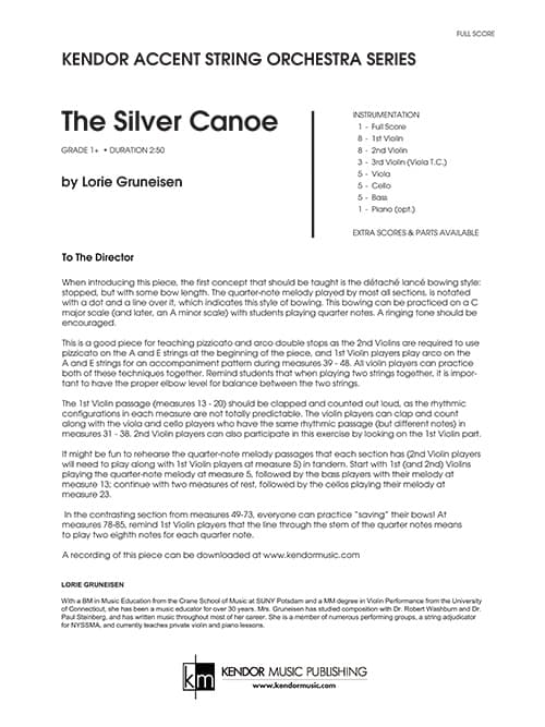 Silver Canoe, The (Score)