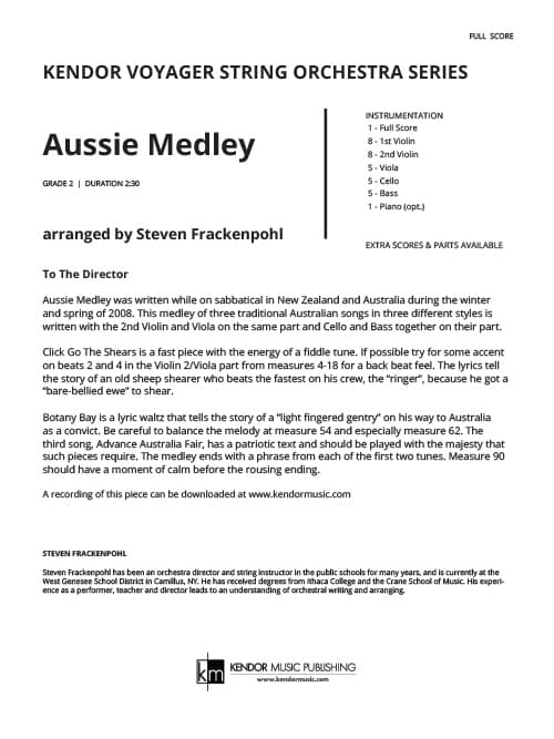Aussie Medley (Score)