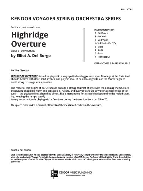 Highridge Overture (Score)
