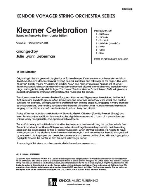 Klezmer Celebration (based on Ternovka Sher) (Junior Edition) (Score)