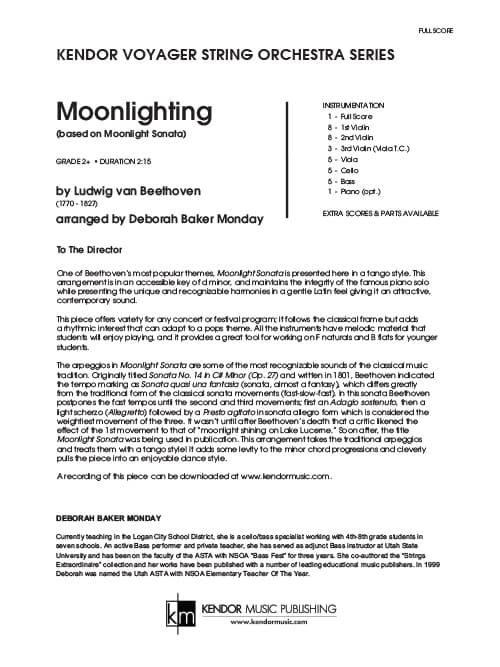 Moonlighting (based on Moonlight Sonata) (Score)
