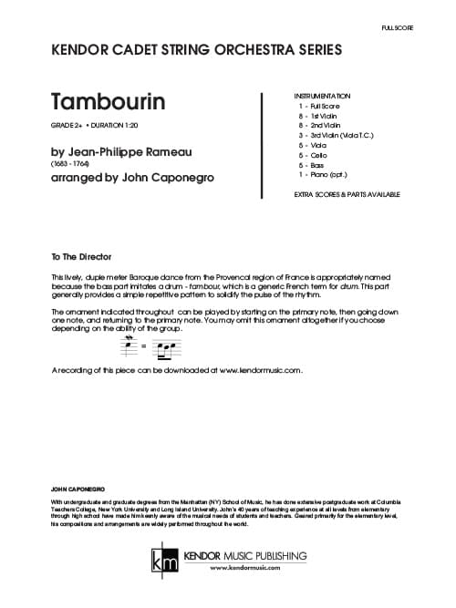 Tambourin (Score)