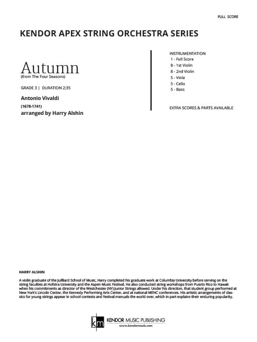 Autumn (from The Four Seasons) (Score)