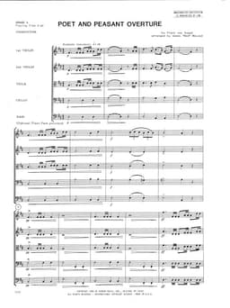 Poet And Peasant Overture (Score)