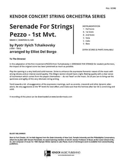 Serenade For Strings/Mvt. 1 Pezzo (Score)