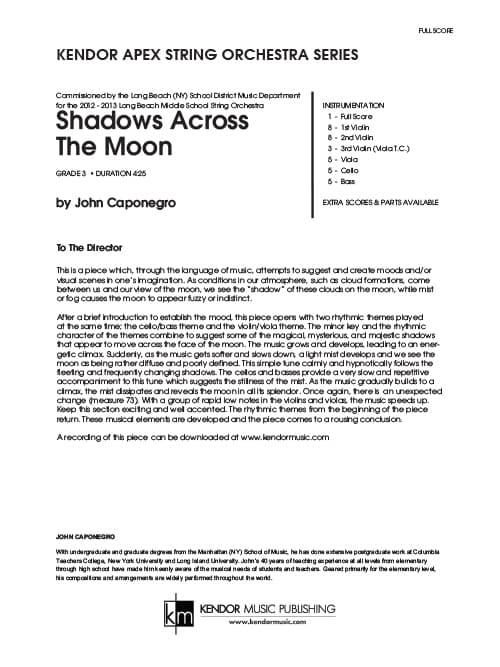 Shadows Across The Moon (Score)