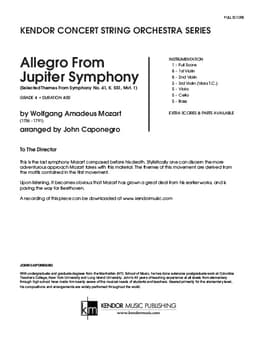 Allegro From Jupiter Symphony (Score)