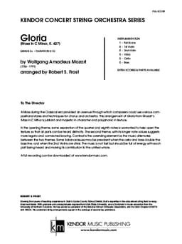 Gloria (Mass In C Minor, K. 427) (Score)