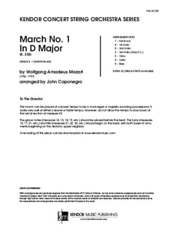 March No. 1 In D Major (K. 335) (Score)
