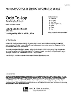 Ode To Joy (Symphony No. 9, Mvt. 4) (Score)