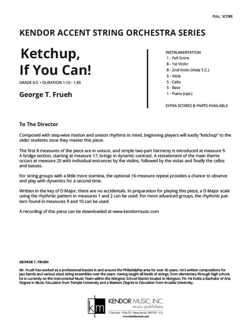 Ketchup, If You Can! (Score)