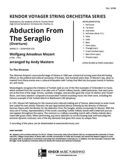 Abduction From The Seraglio (Overture) (Score)
