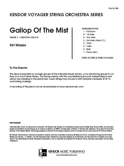 Gallop Of The Mist (Score)