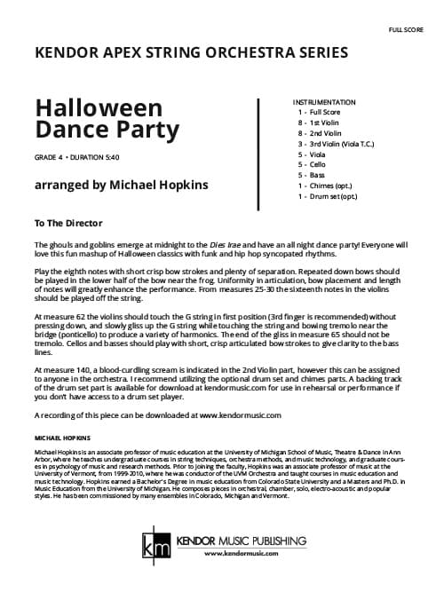 Halloween Dance Party (Score)