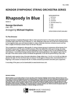 Rhapsody in Blue (Score)