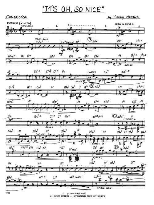 It's Oh, So Nice (Score)