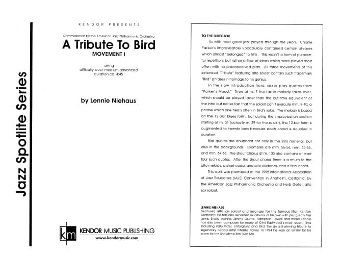 Tribute To Bird, Movement 1 (Score)