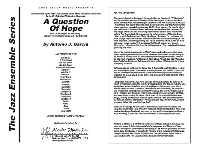 Question Of Hope, A (Score)