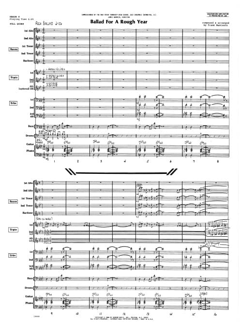 Ballad For A Rough Year (Score)