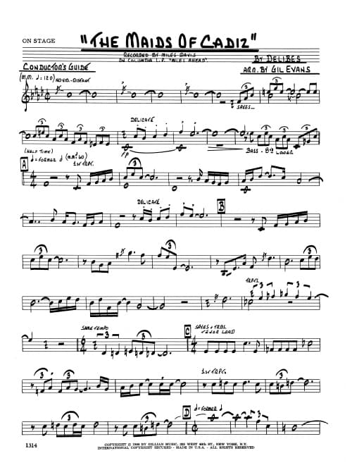 Maids Of Cadiz (Score)