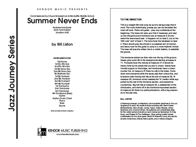 Summer Never Ends (Score)