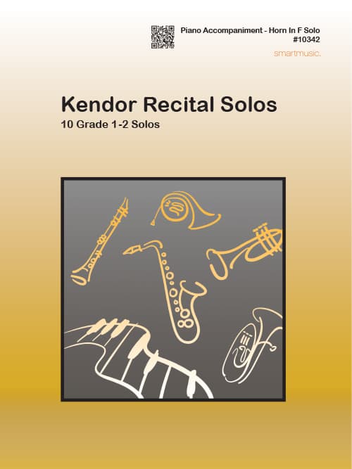 Kendor Recital Solos - Horn In F (Piano Accompaniment Book Only)