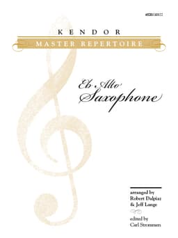 Kendor Master Repertoire - Alto Saxophone with Piano Accompaniment