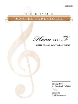 Kendor Master Repertoire - Horn in F with Piano Accompaniment