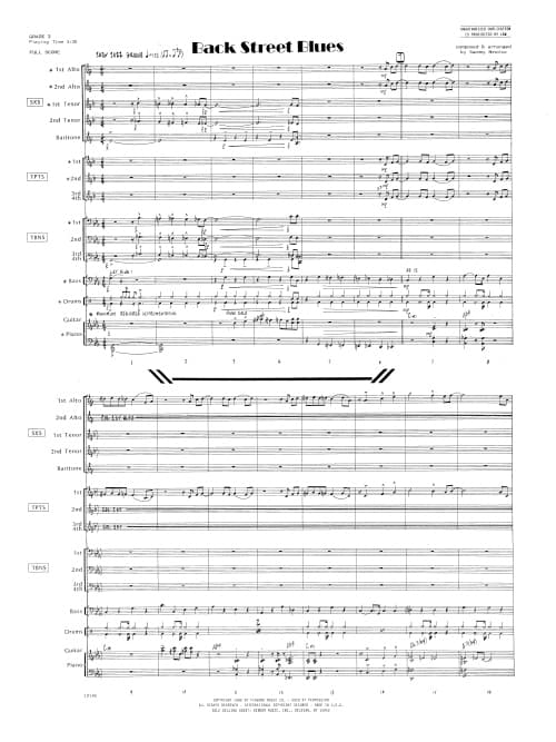 Back Street Blues (Score)