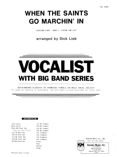 When The Saints Go Marchin' In (Score)
