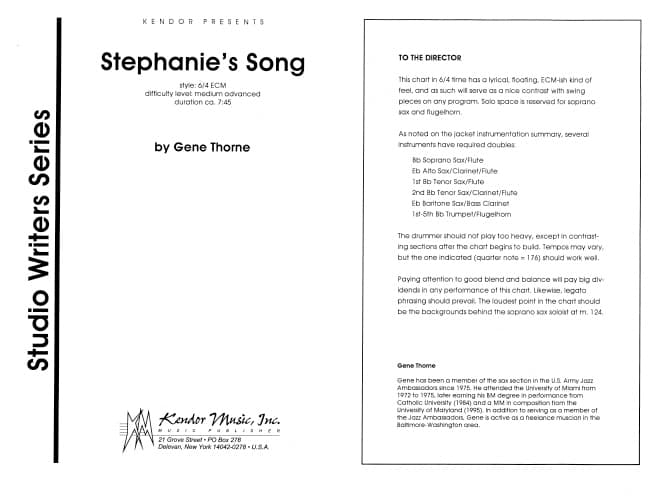 Stephanie's Song (Score)